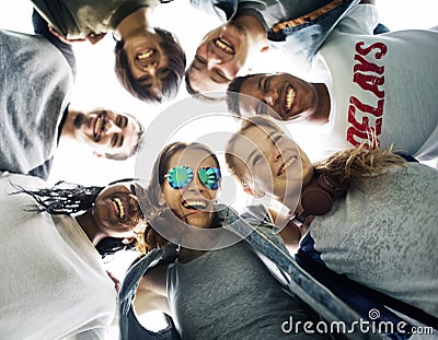 People Friendship Togetherness Huddle Team Unity Concept Stock Photo