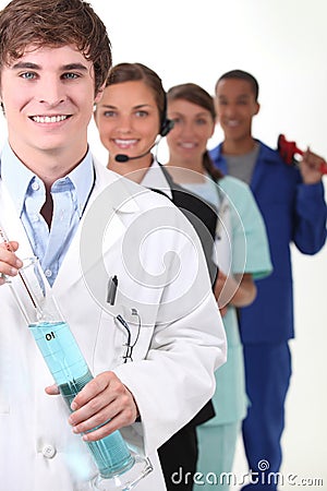 People with fulfilling careers Stock Photo
