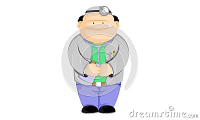 People funny doctor Vector Illustration