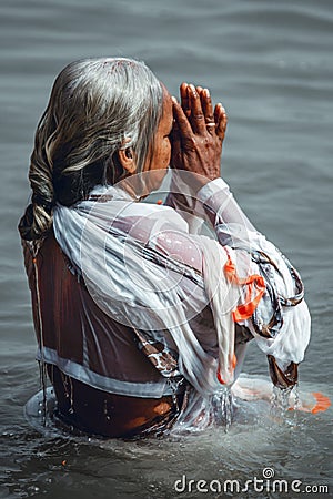People of the Ganges. Editorial Stock Photo