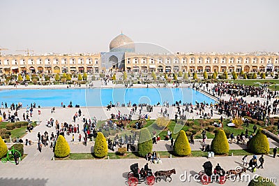 People gathered in Imam Square to celebrate the Iranian New Year. Editorial Stock Photo