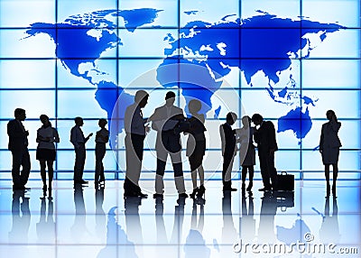 People and Global Business Meeting Stock Photo