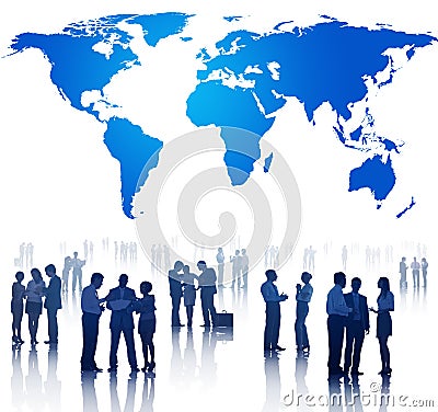 People and Global Business Meeting Stock Photo