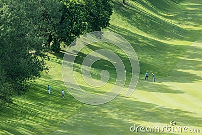 People golfing at Heritage Dago Golf Course Editorial Stock Photo