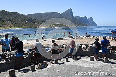 People grilling at Cape Point on South Africa Editorial Stock Photo