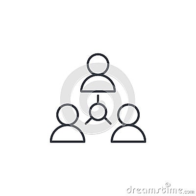 People group, community, network thin line icon. Linear vector symbol Vector Illustration