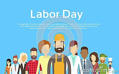 People Group Different Occupation Set, International Labor Day Vector Illustration