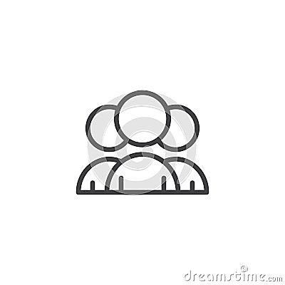 People group outline icon Vector Illustration