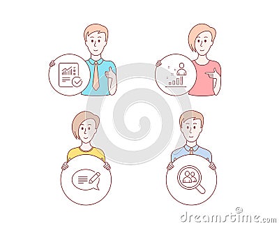 People hand drawn style. Vector Illustration