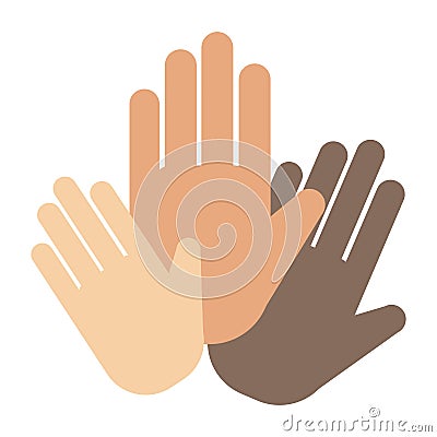 People hands showing greeting wrist direction symbol finger human thumb concept vector Vector Illustration