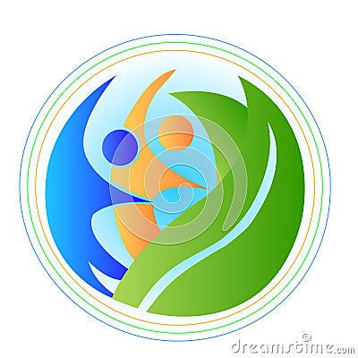 People in harmony logo Vector Illustration