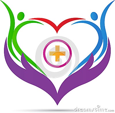 People heart care Vector Illustration