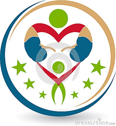 people kidney logo Vector Illustration