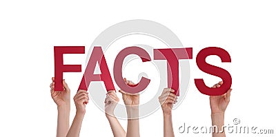 People Holding Facts Stock Photo