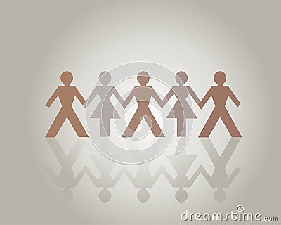 People Holding Hands Vector Illustration