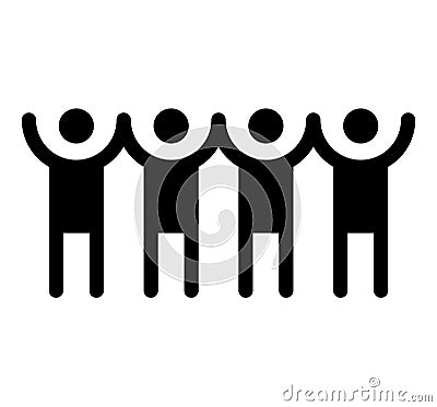 People Holding Hands Illustration Vector Illustration