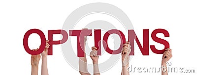 People Holding Options Stock Photo