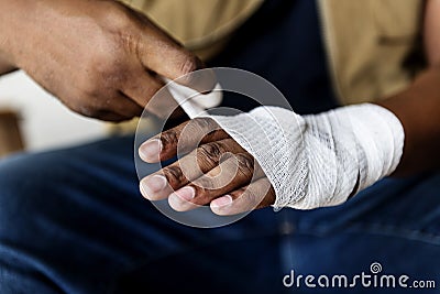 People with home safety concept Stock Photo