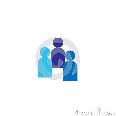 People Icon. Business corporate team working together. Social network group logo symbol. Crowd sign. Leadership or community conce Vector Illustration