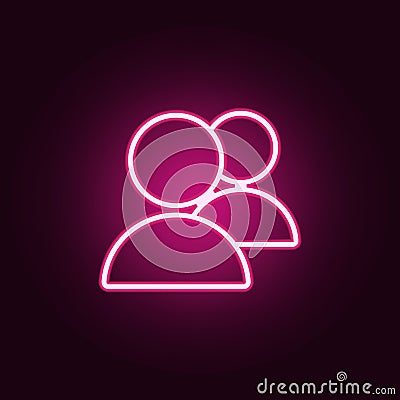 people icon. Elements of web in neon style icons. Simple icon for websites, web design, mobile app, info graphics Stock Photo