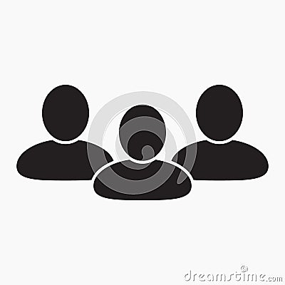 People icon, group icon Vector Illustration