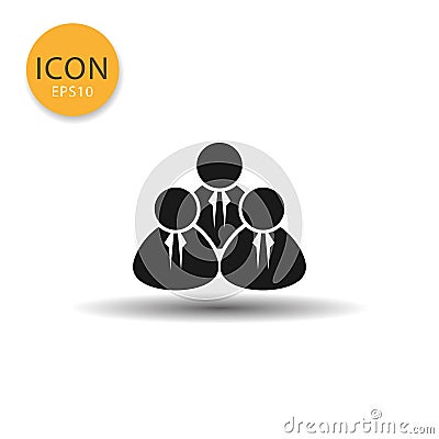 People icon isolated flat style. Vector Illustration