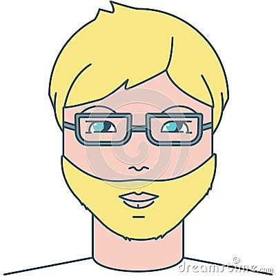 People icon man scientist avatar flat vector Vector Illustration
