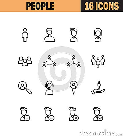 People icon set Vector Illustration