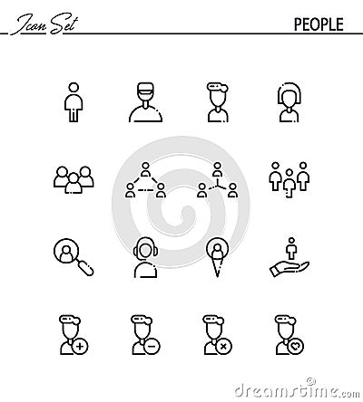 People icon set Vector Illustration