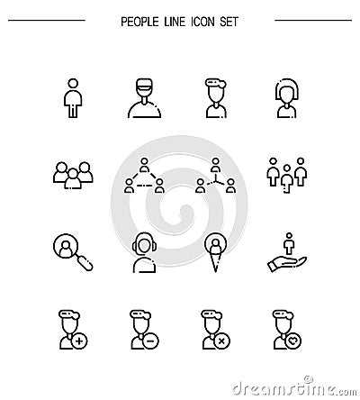 People icon set Vector Illustration