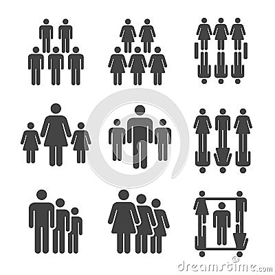 people icon set Vector Illustration