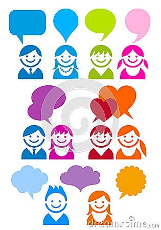 People icon set, vector Vector Illustration