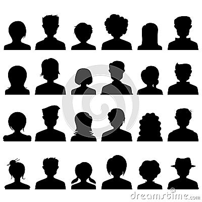 People Icon Silhouette Vector Illustration