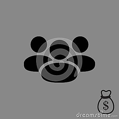 People icon stock vector illustration flat design Vector Illustration