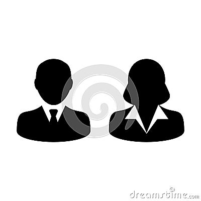 People Icon Vector Male and Female Person Profile Avatar Vector Illustration