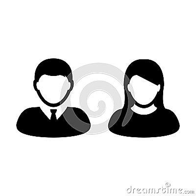 People Icon Vector Male and Female Person Profile Avatar Vector Illustration