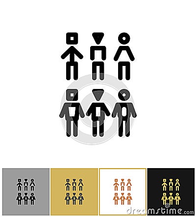 People icons, human persons or customer symbols Vector Illustration