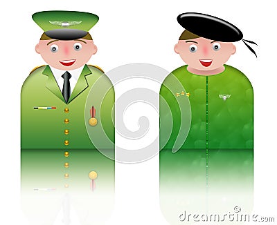 People icons military Stock Photo