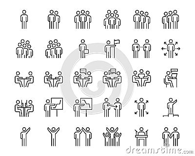 People Icons , Person work group Team Vector Illustration