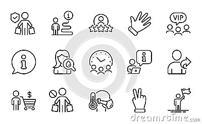 People icons set. Included icon as Leadership, Vip clients, Meeting time. Vector Vector Illustration