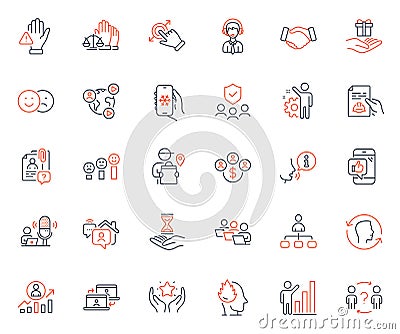 People icons set. Included icon as Like, Dont touch and Stress web elements. For website app. Vector Vector Illustration