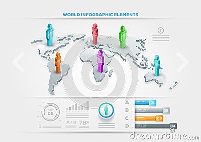 People infographic design template Vector Illustration