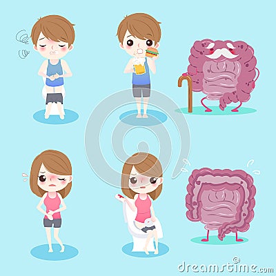 People with intestine health Stock Photo