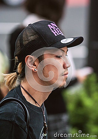 People in Japan. Modern young people on the street of Tokyo. Editorial Stock Photo