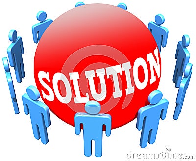 People join ring find social Solution Stock Photo