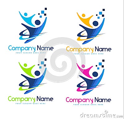 People Logo Stock Photo