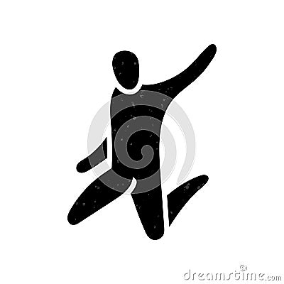 People jumping rapidly isolated on white background. Man woman kid silhouette. Trampoline park, parkour concept. EPS 10 Vector Illustration