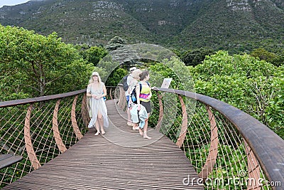 People on Kirstenbosch botanical garden at Cape Town in South Africa Editorial Stock Photo