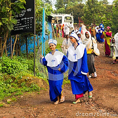 People in LALIBELA, ETHIOPIA Editorial Stock Photo