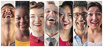 People laughing Stock Photo